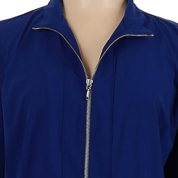 Zenergy by Chicos Blue Zip Jacket Size 2 Large 3/4 Sleeves Excellent Condition - Picture 4 of 8